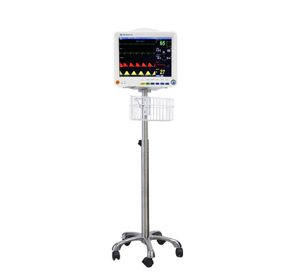 Parámetro multi de Para del arco iris 6 monitor paciente de 12,1 pulgadas con la carretilla ajustable