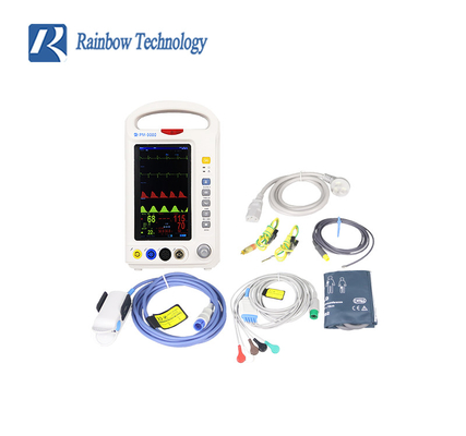 Ambulancia profesional Vital Signs Patient Monitor del arco iris 7 pulgadas