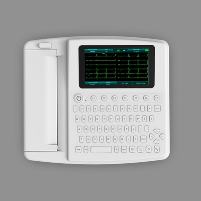 Máquina del ECG del electrocardiograma del hospital del teclado lleno con la impresora