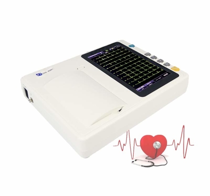 Máquina de ECG digital de seis canales con almacenamiento y grabación de datos internos/externos