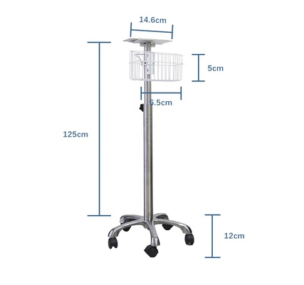 Capacidad de carga de 30 kg El coche de pacientes del hospital Tamaño de embalaje 69 cm ((L) X 21 cm ((W) X 46 cm ((H)