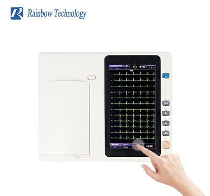 7 pulgadas de color TFT-LCD pantalla táctil electrocardiograma máquina de ECG digital