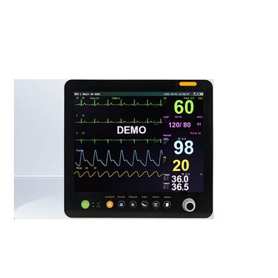 12.1 Display de 1 pulgada con múltiples parámetros, monitor para pacientes con 6 parámetros y pantalla táctil opcional