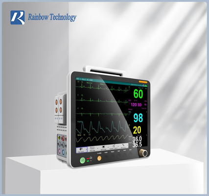 Monitor paciente modular clínico parámetro multi de 15 pulgadas para los cuidados intensivos