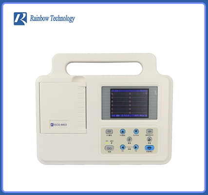 12 máquina médica portátil de la pulgada ECG de la máquina 3,5 de las formas de onda ECG del canal ECG con las ventajas