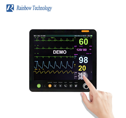 Paciente multi médico del monitor de parámetro 220V monitor de la pantalla táctil de 15 pulgadas