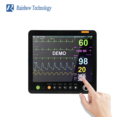 Monitor multi de la atención a los pacientes de Vital Signs Monitor Touch Screen del parámetro 100VAC-240VAC