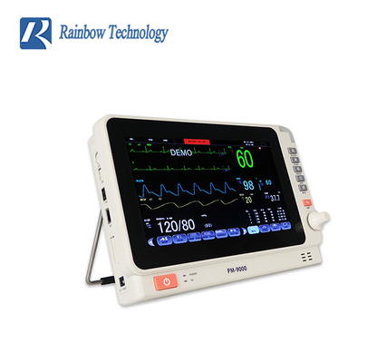 Monitor de paciente móvil médico del multiparámetro de la exhibición de TFT del color de 10 pulgadas para el hospital