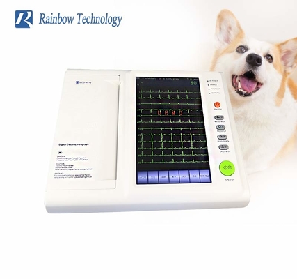 7 máquina veterinaria de las ventajas ECG de los canales 12 de la pantalla táctil de la pulgada 12