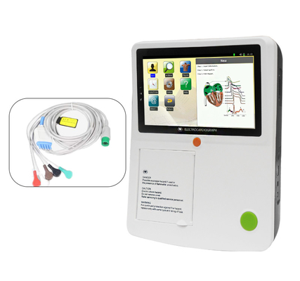Máquina del electrocardiograma del monitor de corazón de Ecg Ekg de 3 canales con software de la PC