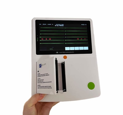 12 máquina alto Resolusion de Digitaces ECG de los canales con la pantalla táctil de los electrodos del miembro