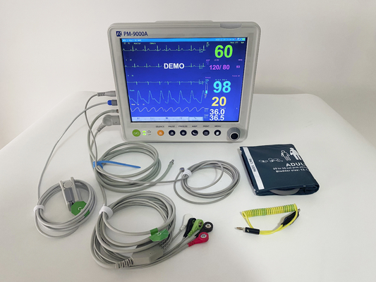 12Display TFT de color de 1 pulgada con 6 parámetros de monitor de pacientes de primeros auxilios hospitalarios