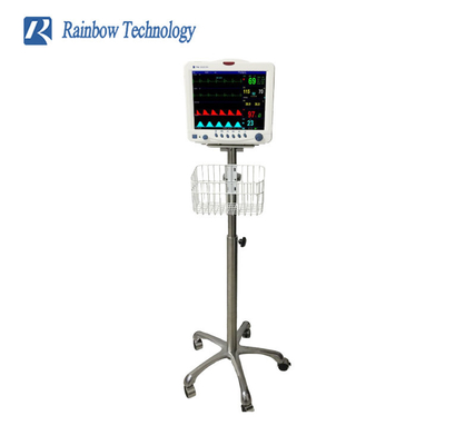 Monitoreo del paciente Carro de carretillas Medico Estand móvil de acero inoxidable para la venta