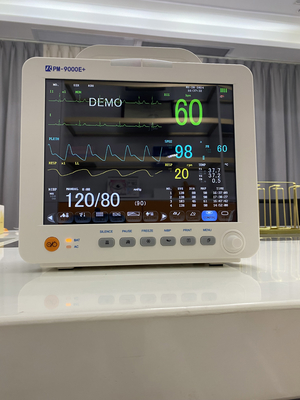 12.1 pulgadas monitor de paciente recargable fácil de usar interfaces USB máquina de ECG hogar hospital