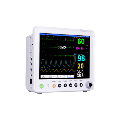Pantalla LCD portátil de 12,1 pulgadas de signos vitales Monitor del paciente con soporte de soporte