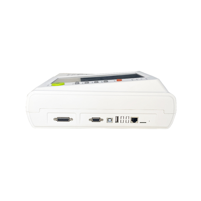 12 de plomo portátil de 10 pulgadas de pantalla táctil de 6 canales de soporte de ecg monitor