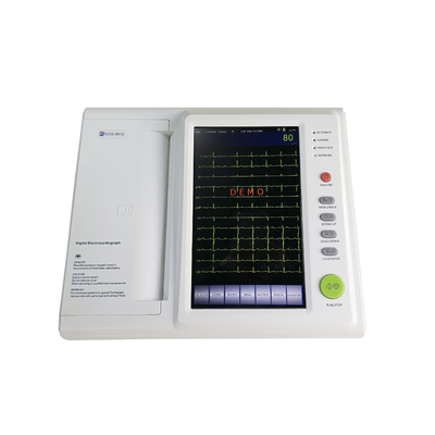 12 canales de bajo precio portátil portátil holder médico 12 plomo ECG ECG máquina digital