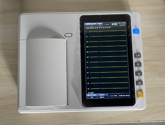 Máquina de electrocardiografía de 3/6 canales, impresora térmica de alta resolución y monitor portátil de ECG