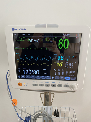 Dispositivo médico Monitor de parámetros múltiples 6 parámetros 12 pulgadas monitor del paciente