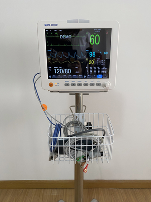 Dispositivo médico 12 pulgadas de pantalla TFT de parámetros múltiples monitor del paciente con soporte de montaje en pared