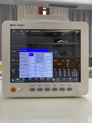 Dispositivo médico 12 pulgadas de pantalla TFT de parámetros múltiples monitor del paciente con soporte de montaje en pared