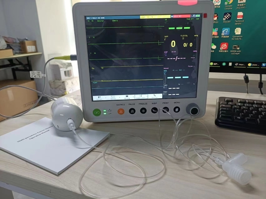 12.1 pulgadas estándar de 6 parámetros UCI / monitor de paciente junto a la cama con ETCO2