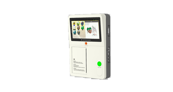 Máquina de ecg portátil de 7 pulgadas con pantalla táctil 12 de plomo 3 canales