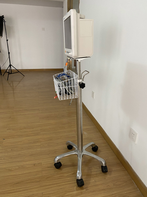 Monitoreo de pacientes de UCI de parámetros múltiples Precio Hospital Monitoreo de pacientes médicos móvil de pie Carro móvil