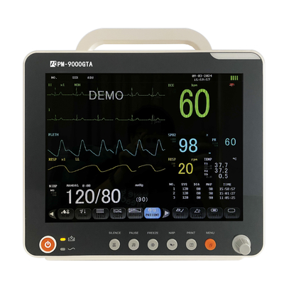 Dispositivo médico Monitor de parámetros múltiples 6 parámetros 12 pulgadas monitor del paciente