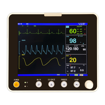 8 pulgadas de pantalla LCD multiparámetro monitor del paciente para la UCI del hospital