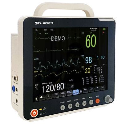 Monitor de paciente multiparamétrico con pantalla TFT de 12.1 pulgadas con SpO2/ECG/PR/NIBP/TEMP/RESP para UCI hospitalaria