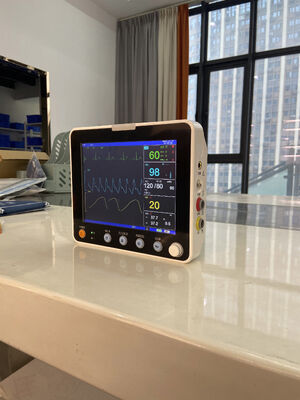 Pantalla LCD a color de 8 pulgadas, 6 parámetros, monitor de paciente de primeros auxilios hospitalarios