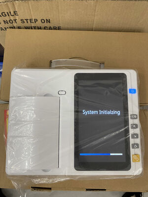 Dispositivo médico portátil de ECG/EKG con pantalla LCD de 7 pulgadas y 6 canales con fuente de alimentación para hospitales