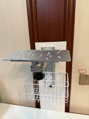 Height Adjustable White Metal Patient Monitor Holder Wall Mounted Stand for Hospital Ward