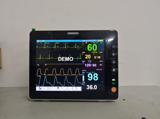 8 pulgadas de pantalla LCD a color de parámetros múltiples monitor del paciente instrumento certificado ISO Clase II con 1 año de garantía