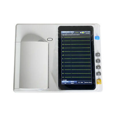 Máquina de ECG médico de pantalla táctil de 7 pulgadas con impresora térmica para análisis en tiempo real / fuera de línea