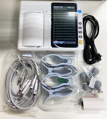 Máquina de ECG médico de pantalla táctil de 7 pulgadas con impresora térmica para análisis en tiempo real / fuera de línea
