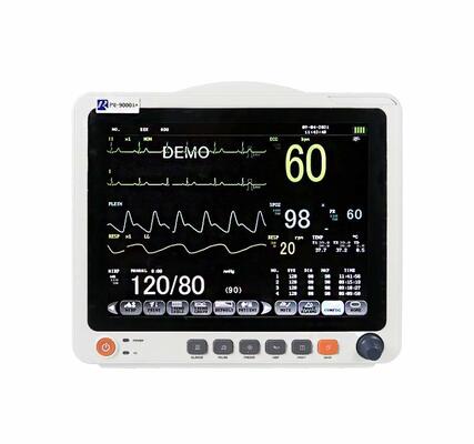 Monitor cardíaco portátil de pantalla táctil TFT de 12,1 pulgadas con pantalla a color de 6 parámetros para hospital