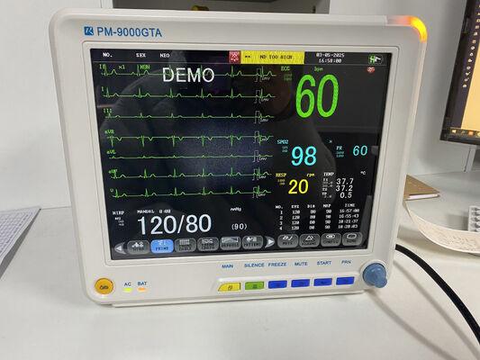Monitoreo portátil junto a la cama con ECG SPO2 NIBP TEMP RESP Opcional ETCO2-clase II 1 año de garantía