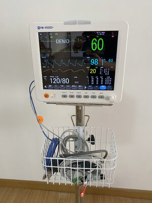 Monitor médico de alta calidad de 12 pulgadas y 6 parámetros para uso hospitalario