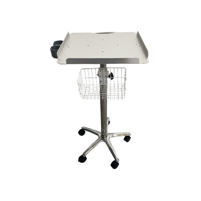 Height Adjustable Plastic Probe Cup Rack Medical Nursing Trolley Mobile Ultrasound