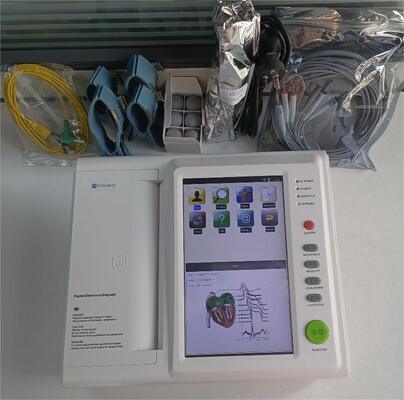 Electrocardiógrafo Portátil de 12 Canales con Pantalla Táctil a Color de 10.2" y Batería Integrada