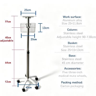 Buen hospital de calidad médica de metal carruaje con precio de fábrica para el monitor paciente