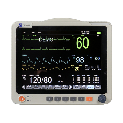12 monitor paciente del parámetro multi del equipamiento médico ICU del veterinario de la pantalla táctil del color de la pulgada