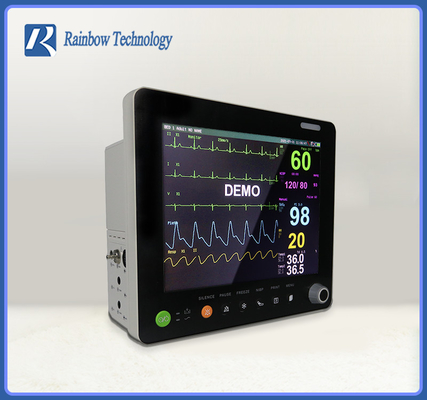 Monitor de paciente liviano con alarma audible y visual para uso hospitalario